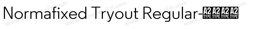 Normafixed Tryout Regular字体转换